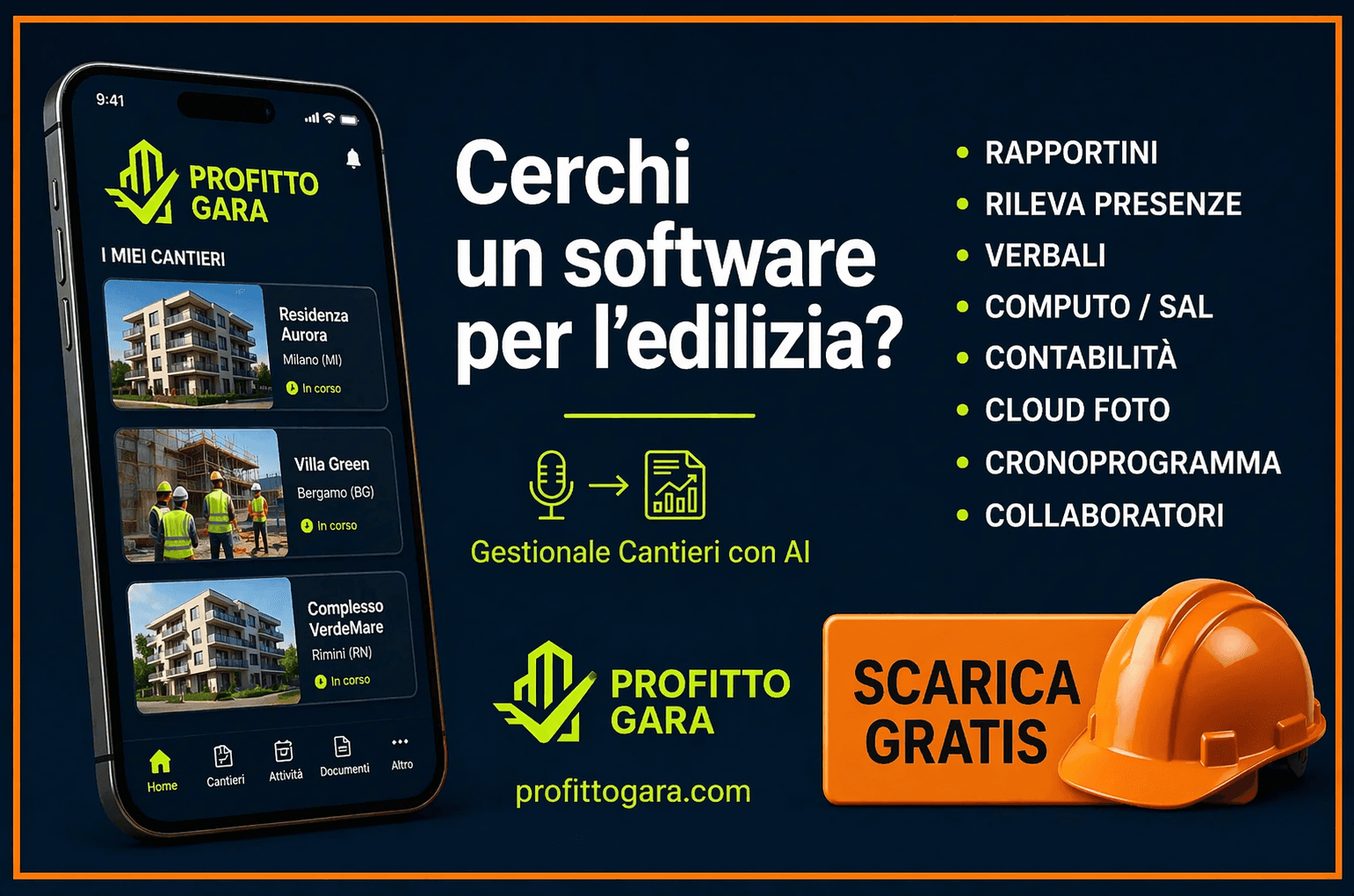 ProfittoGara - Digitalizza il tuo cantiere